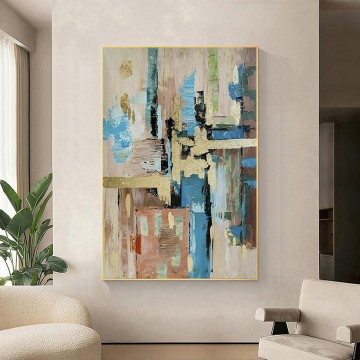 Abstract Boho gold 2 wall decor Oil Paintings
